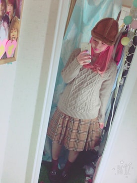 「salut!（サリュ!）のアイテム（キャップ）」を使った、ゆっすぅ🐻さん（レディース・154cm）の秋コーディネート