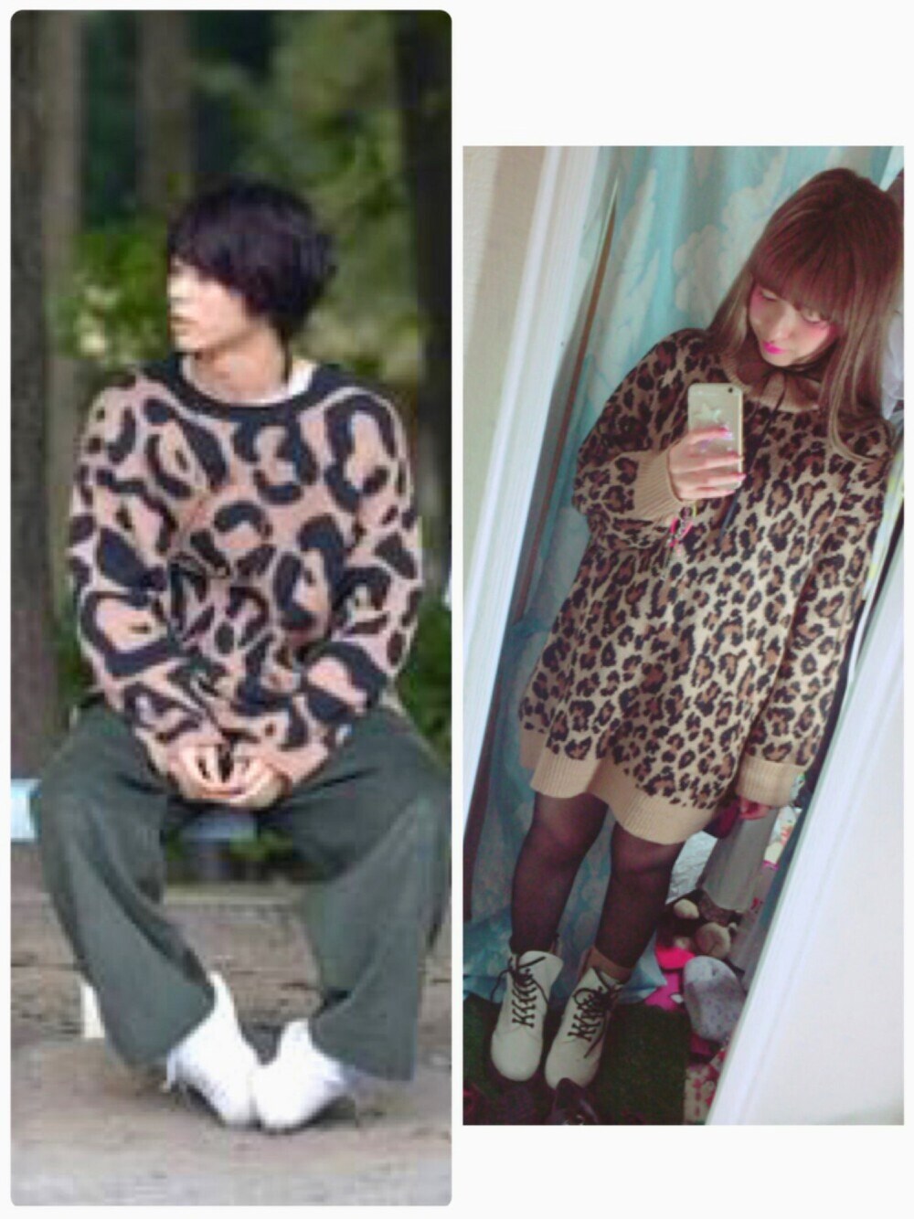 「河野悦子、折原幸人、レオパード、ニットワンピ、GU、ビックシルエット、ブーツ、ひょう柄、ゆるコーデ、地味にスゴイ校閲ガール河野悦子」｜「GUのアイテム（ニット/セーター、ベージュ系）」を使った、ゆっすぅ🐻さん（レディース・154cm）の冬コーディネートの1枚目の写真