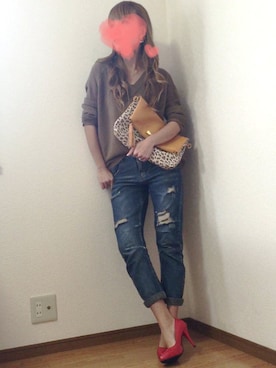 「GU ニット」｜MAYU.HASさん（レディース・157cm）の秋コーディネート