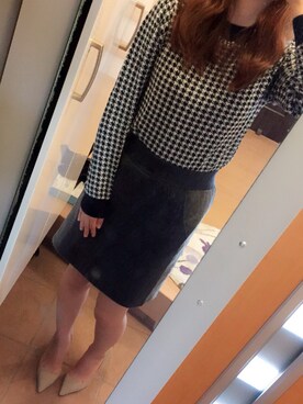 「チドリ柄」｜「アイテム（パンプス）」を使った、こあら🐨さん（レディース・156cm）の秋コーディネート