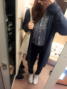「バイトコーデ」｜「アイテム（ジャケット/アウター）」を使った、こあら🐨さん（レディース・156cm）の秋コーディネート