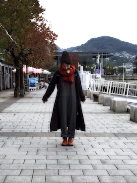 「prit（プリット）のアイテム（オールインワン・サロペット）」を使った、yuka0402さん（レディース・152cm）の冬コーディネート