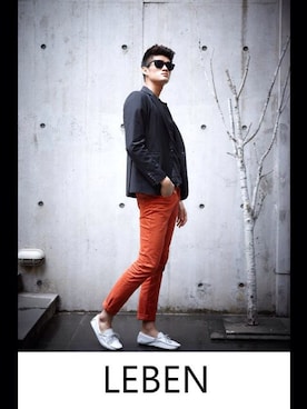 「pants」｜「アイテム（ジャケット/アウター）」を使った、lebenさん（メンズ・188cm）の冬コーディネート