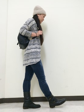 「アイテム（ショルダーバッグ）」を使った、Boyakkeyさん（レディース・163cm）の秋コーディネート