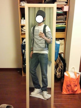 「TOPMAN（トップマン）のアイテム（バッグ）」を使った、Katzさん（メンズ・178cm）の秋コーディネート