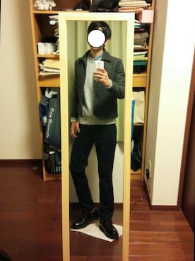 「デニムシャツ」｜「H&M（エイチ・アンド・エム）のアイテム（ジャケット/アウター）」を使った、Katzさん（メンズ・178cm）の秋コーディネート