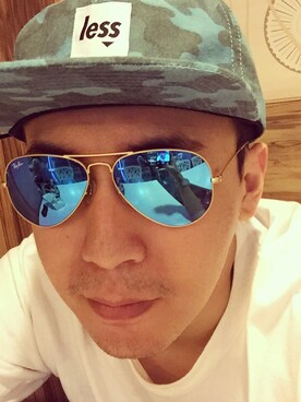 「LESS（レス）のアイテム（キャップ）」を使った、Ryan さん（メンズ・185cm）の春コーディネート