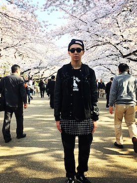 「B-SIDE（ビーサイド）のアイテム（ジャケット/アウター）」を使った、Ryan さん（メンズ・185cm）の春コーディネート