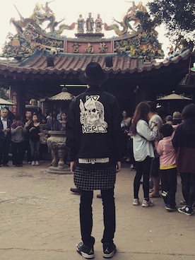 「fuct（ファクト）のアイテム（ジャケット/アウター）」を使った、Ryan さん（メンズ・185cm）の春コーディネート