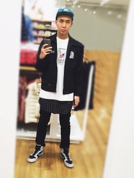「FUCT」｜「アイテム（キャップ）」を使った、Ryan さん（メンズ・185cm）の春コーディネート