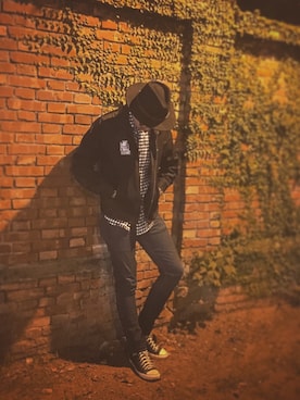 「fuct（ファクト）のアイテム（ジャケット/アウター）」を使った、Ryan さん（メンズ・185cm）の秋コーディネート