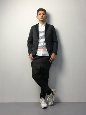 原口 聖也さん（メンズ・180cm）の冬コーディネート