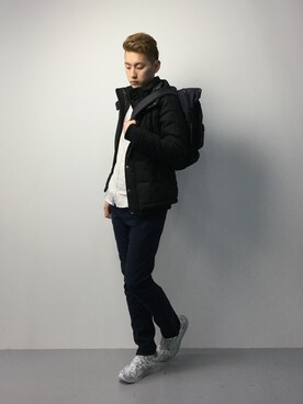 「DETAILS（ディテールズ）のアイテム（ジャケット/アウター）」を使った、原口 聖也さん（メンズ・180cm）の冬コーディネート