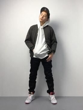 原口 聖也さん（メンズ・180cm）の冬コーディネート