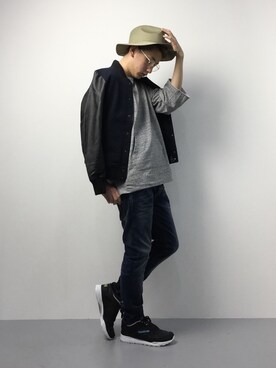 「DETAILS（ディテールズ）のアイテム（ジャケット/アウター）」を使った、原口 聖也さん（メンズ・180cm）の冬コーディネート