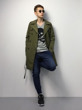 原口 聖也さん（メンズ・180cm）の冬コーディネート