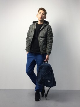 原口 聖也さん（メンズ・180cm）の冬コーディネート