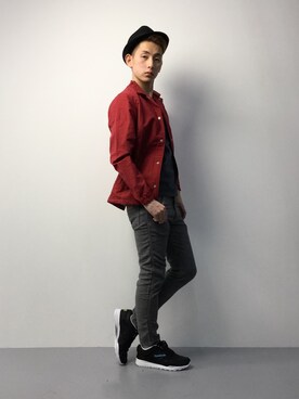 原口 聖也さん（メンズ・180cm）の冬コーディネート