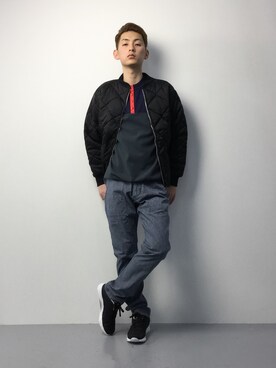 原口 聖也さん(メンズ・180cm)の冬コーディネート