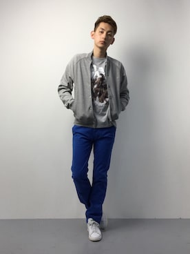 「adidas（アディダス）のアイテム（その他アウター）」を使った、原口 聖也さん（メンズ・180cm）の冬コーディネート