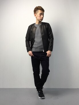 原口 聖也さん(メンズ・180cm)の冬コーディネート