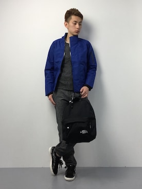 「HAMNETT（ハムネット）のアイテム」を使った、原口 聖也さん（メンズ・180cm）の冬コーディネート