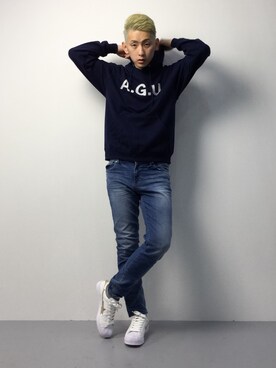 原口 聖也さん（メンズ・180cm）の冬コーディネート