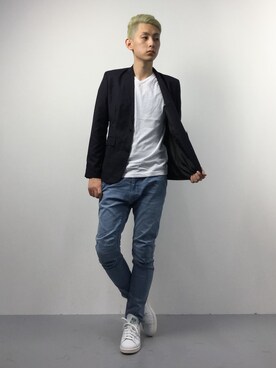 原口 聖也さん（メンズ・180cm）の冬コーディネート