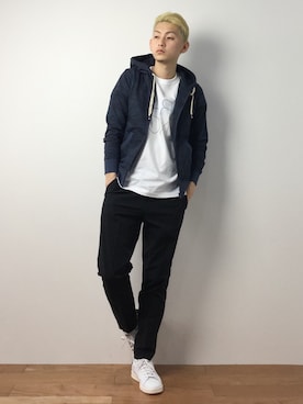 原口 聖也さん（メンズ・180cm）の冬コーディネート