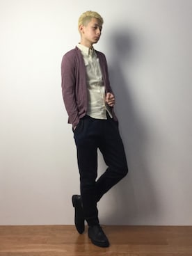 「Lyric（リリック）のアイテム（テーラードジャケット）」を使った、原口 聖也さん（メンズ・180cm）の冬コーディネート