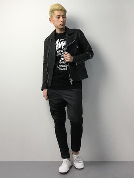 原口 聖也さん（メンズ・180cm）の冬コーディネート