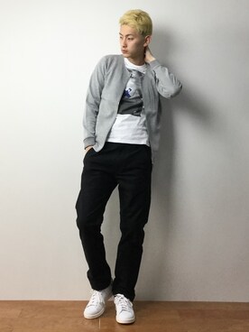 「DOWBL（ダブル）のアイテム」を使った、原口 聖也さん（メンズ・180cm）の冬コーディネート