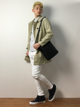 「RAGEBLUE（レイジブルー）のアイテム（その他シューズ）」を使った、原口 聖也さん（メンズ・180cm）の冬コーディネート