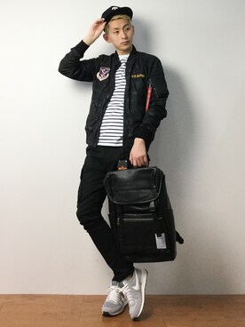 原口 聖也さん（メンズ・180cm）の冬コーディネート