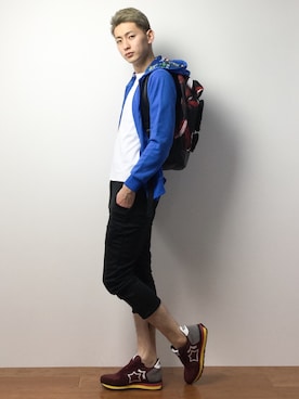 「L.H.P（エルエイチピー）のアイテム（シューズ）」を使った、原口 聖也さん（メンズ・180cm）の冬コーディネート