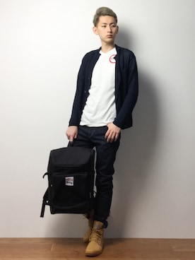 原口 聖也さん（メンズ・180cm）の冬コーディネート