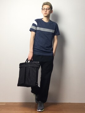 「CHAPTER WORLD select （チャプターワールドセレクト）のアイテム」を使った、原口 聖也さん（メンズ・180cm）の冬コーディネート