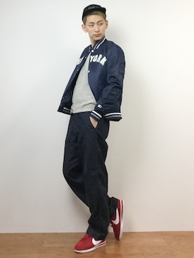 「STARTER BLACK LABEL(スターターブラックレーベル)のアイテム(ジャケット/アウター)」を使った、原口 聖也さん(メンズ・180cm)の春コーディネート