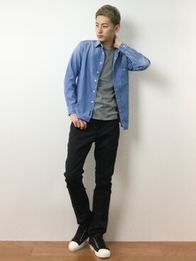 原口 聖也さん（メンズ・180cm）の春コーディネート
