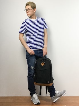 「DETAILS（ディテールズ）のアイテム（トップス）」を使った、原口 聖也さん（メンズ・180cm）の春コーディネート
