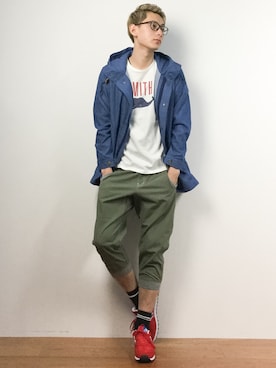 「SHIPS GENERAL SUPPLY（シップスジェネラルサプライ）のアイテム（その他アウター）」を使った、原口 聖也さん（メンズ・180cm）の春コーディネート