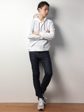 「XX FOUR（ダブルエックスフォー）のアイテム」を使った、原口 聖也さん（メンズ・180cm）の春コーディネート