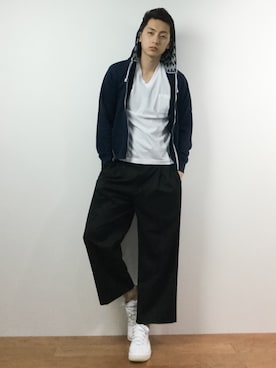 「LB/S （エルビーエス）のアイテム」を使った、原口 聖也さん（メンズ・180cm）の春コーディネート