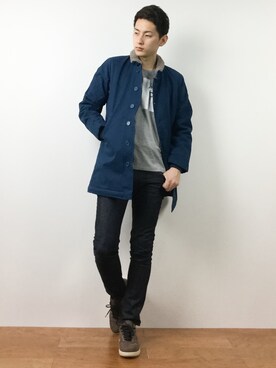 「MAGIC NUMBER（マジック ナンバー）のアイテム（その他アウター）」を使った、原口 聖也さん（メンズ・180cm）の春コーディネート