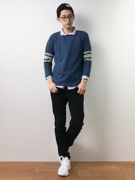 原口 聖也さん（メンズ・180cm）の春コーディネート