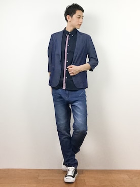 原口 聖也さん（メンズ・180cm）の春コーディネート