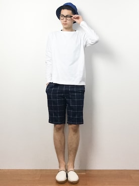 「SHIPS JET BLUE（シップスジェットブルー）のアイテム（その他シューズ）」を使った、原口 聖也さん（メンズ・180cm）の春コーディネート