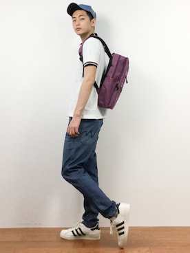 「STARTER BLACK LABEL(スターターブラックレーベル)のアイテム(バッグ)」を使った、原口 聖也さん(メンズ・180cm)の春コーディネート