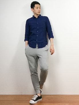原口 聖也さん（メンズ・180cm）の春コーディネート