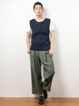 「BRTH BREATH（ ブレス）のアイテム」を使った、原口 聖也さん（メンズ・180cm）の春コーディネート